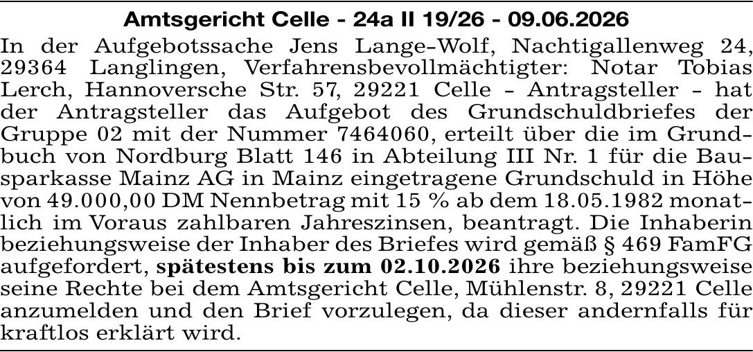 Vorschaubild der Anzeige, (Id: 2056713)